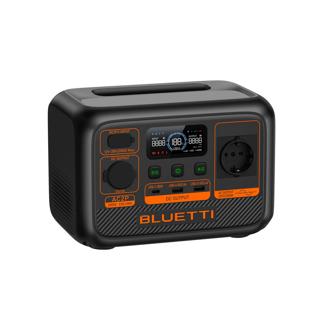 BLUETTI AC2P Tragbare Powerstation | 300W 230,4Wh inkl. 0% MwSt. nach § 12 Absatz 3 UStG (Kopie)