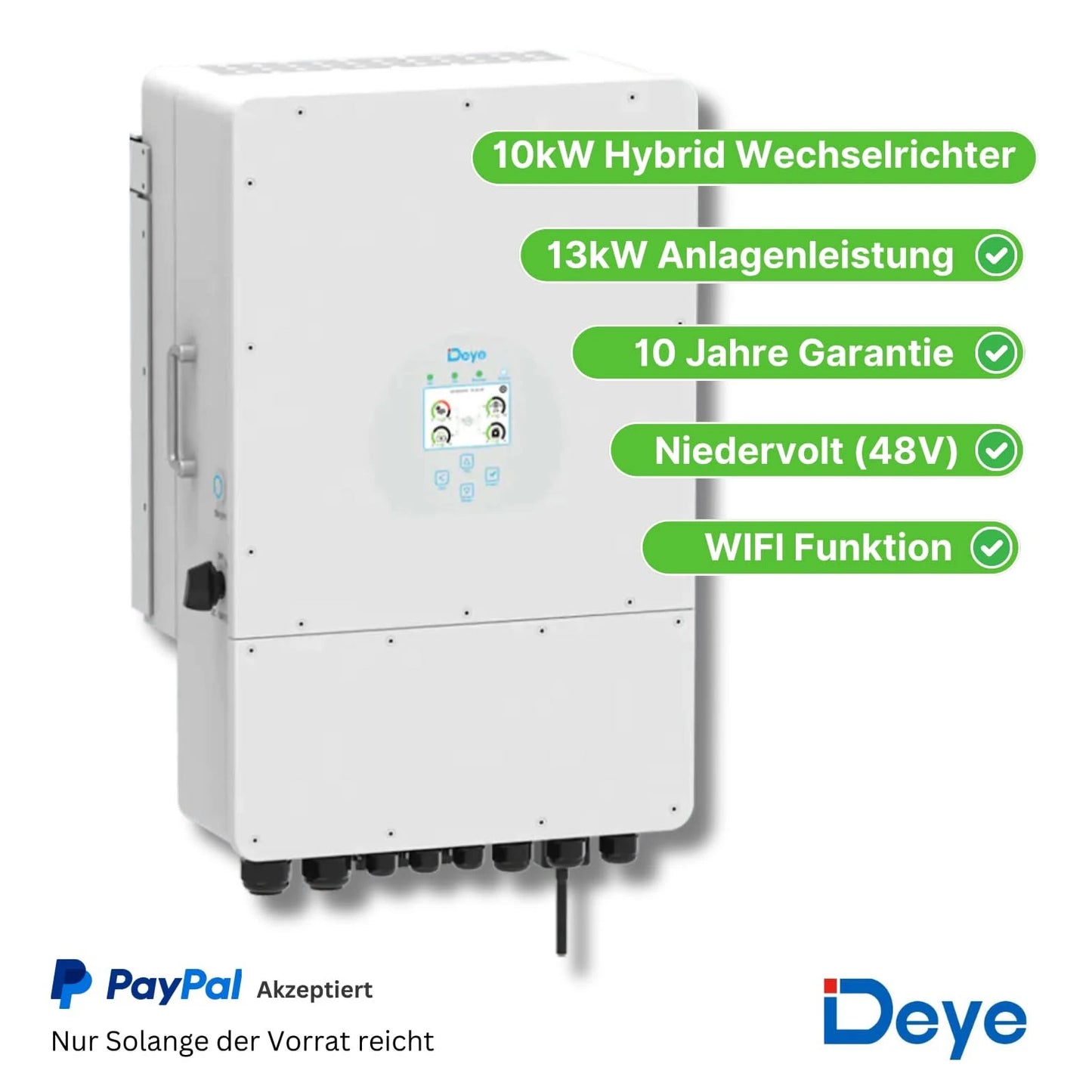 10kW Hybrid Wechselrichter 3-Phasig Deye (SUN-10K-SG04LP3­)