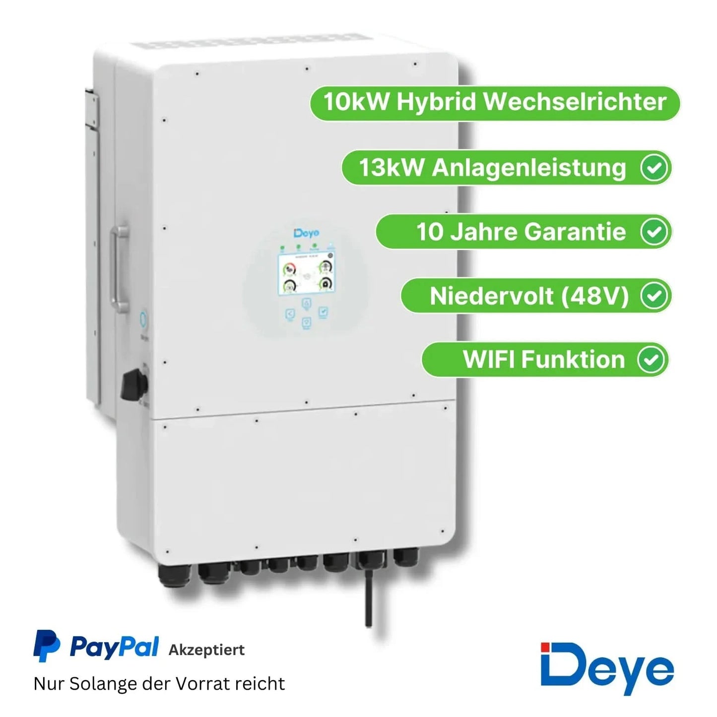 12kW Hybrid Wechselrichter 3-Phasig Deye (SUN-12K-SG04LP3­)